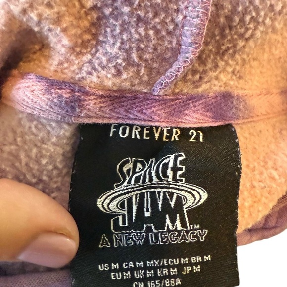Forever 21 Space Jam Purple Tie-Dye Hoodie - Picture 5 of 6